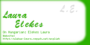 laura elekes business card